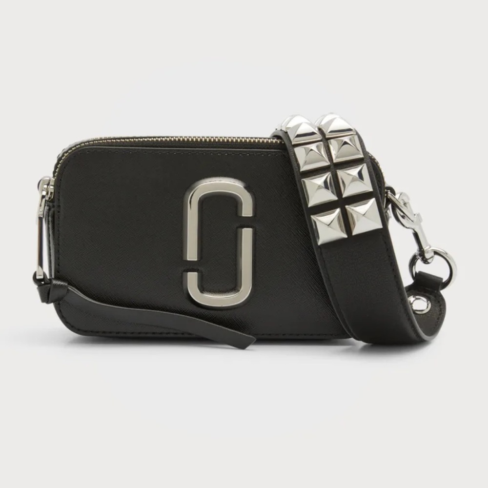 Marc Jacobs Black Studded Snapshot Bag